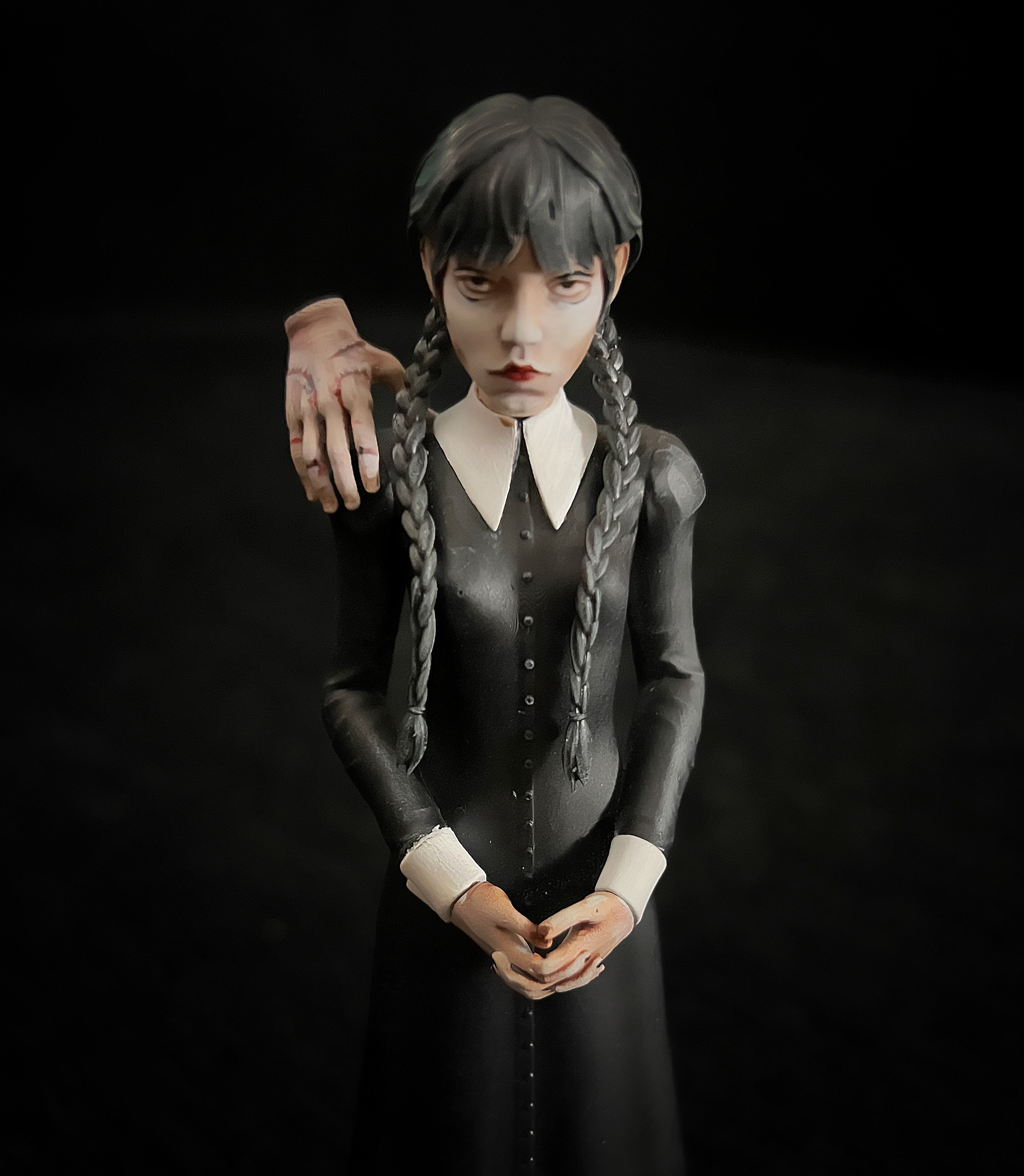 3D Printable Wednesday Addams fanart sculpt by Andrew Yakovlev