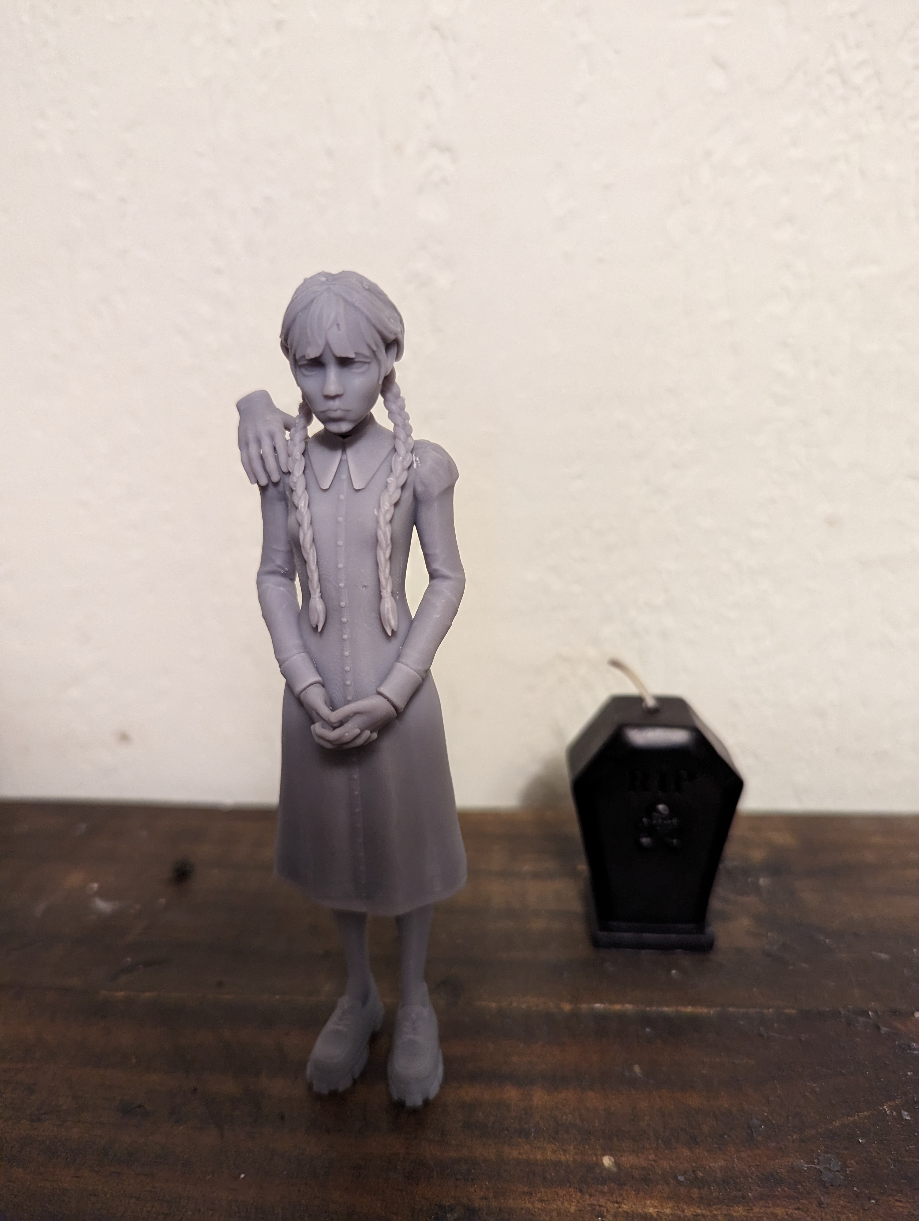 3D Printable Wednesday Addams fanart sculpt by Andrew Yakovlev