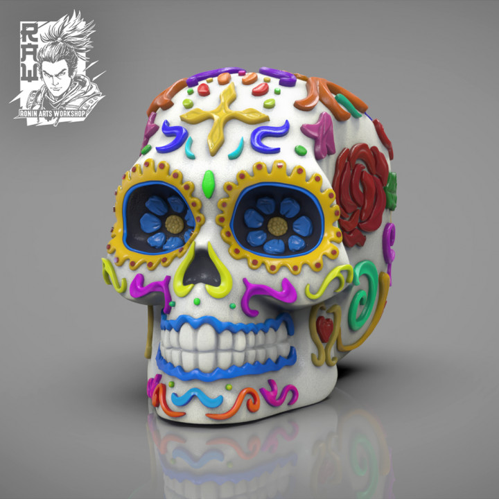 Calaveras - Set of 4 Deco Skulls image