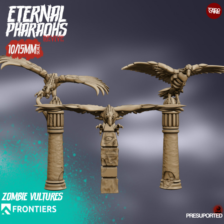 Eternal Pharaohs Revive: Zombie Vultures (10/15mm) image