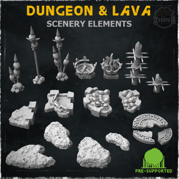 Dungeon & Lava - Scenery Elements