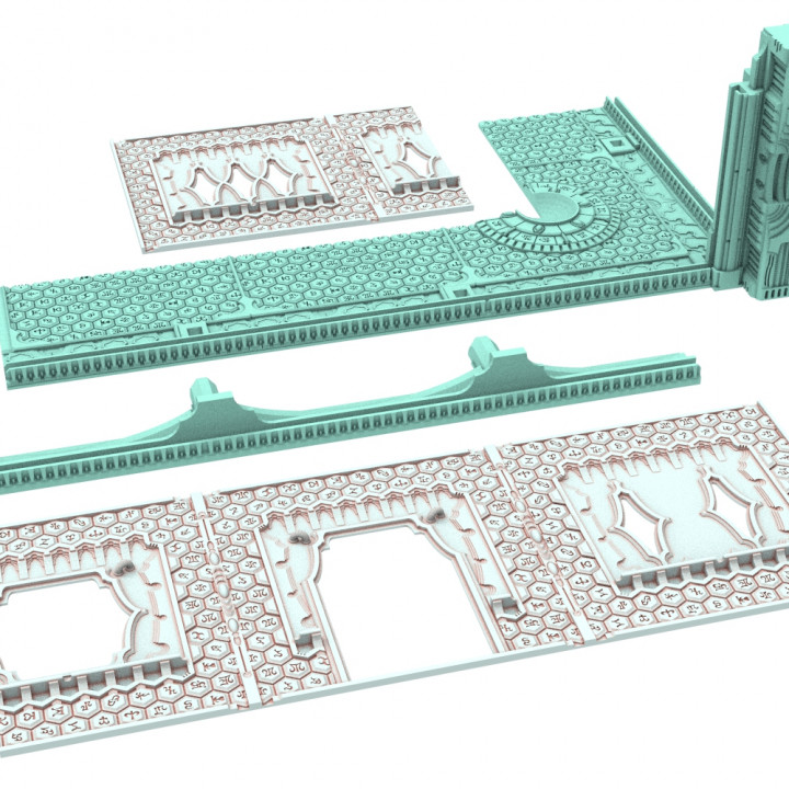 4x9x9" Dark elves Ruined Building free sample for wargame image