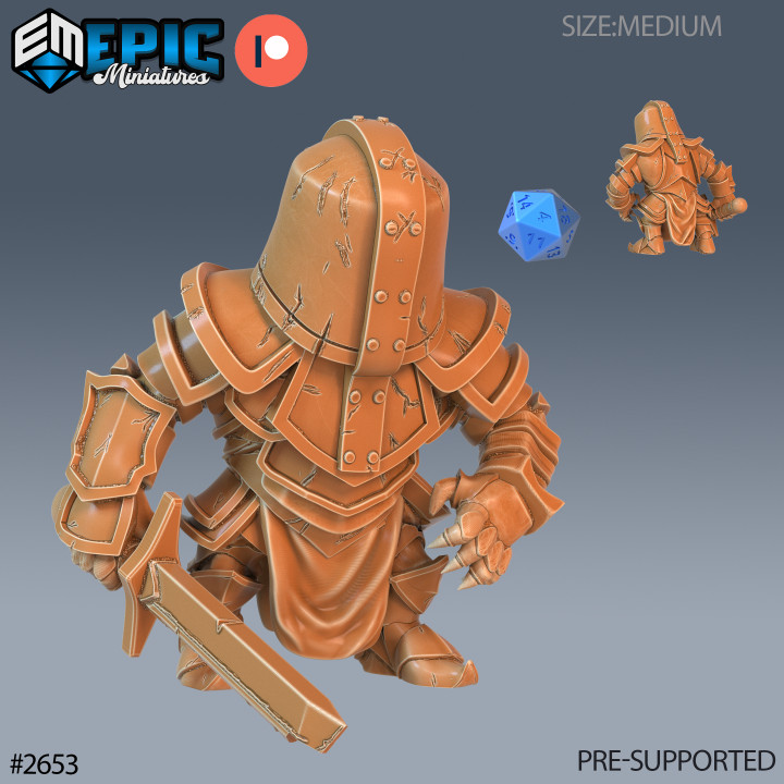Halfling Juggernaut Sword / War Machine Construct / Dwarfen Steampunk / Gnome Tech / Battle Robot image