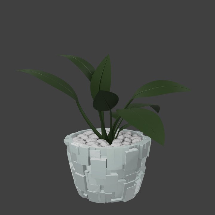 Abstract Planters Blocks Flowerpot Pot image