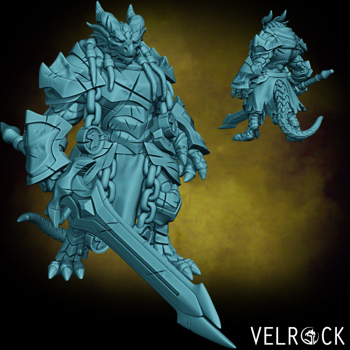 Velrock, Dragonborn Paladin (PRESUPPORTED) image