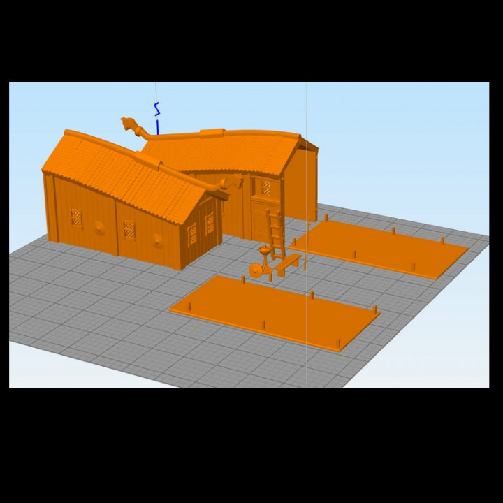 Viking shack - Alkemy Lord of Rings War of the Rose Warcrow Saga 28mm 15mm
