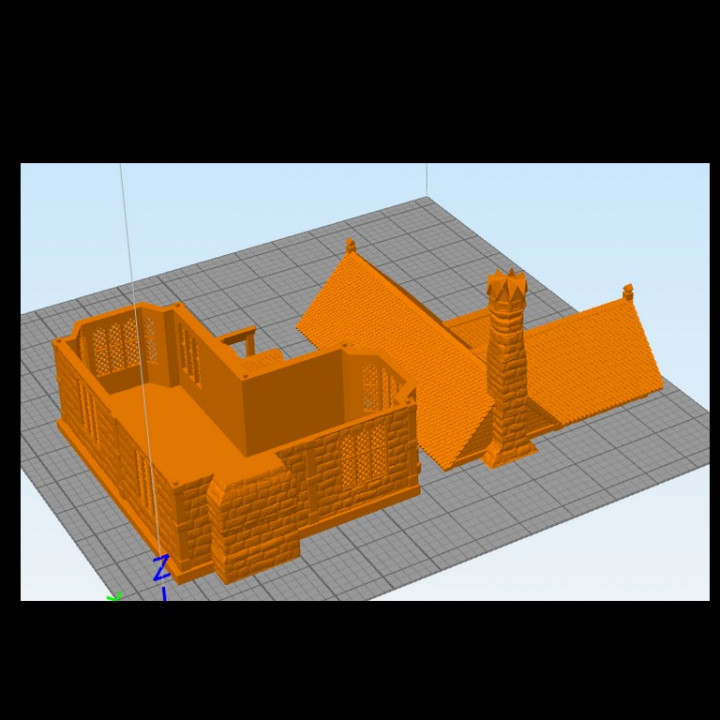 Viking stone fancy house - Alkemy Lord of Rings War of the Rose Warcrow Saga 28mm 15mm