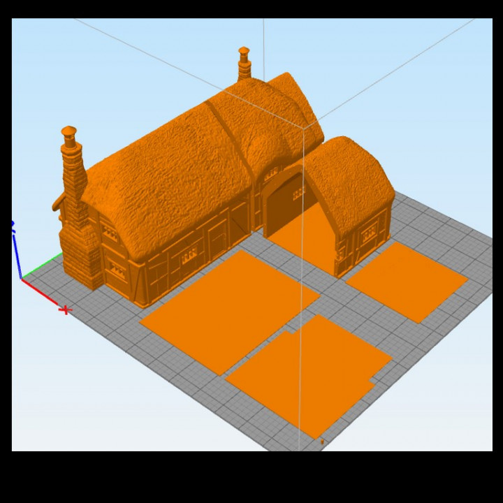 Medieval long house 18 - Alkemy Lord of Rings War of the Rose Warcrow Saga 28mm 15mm