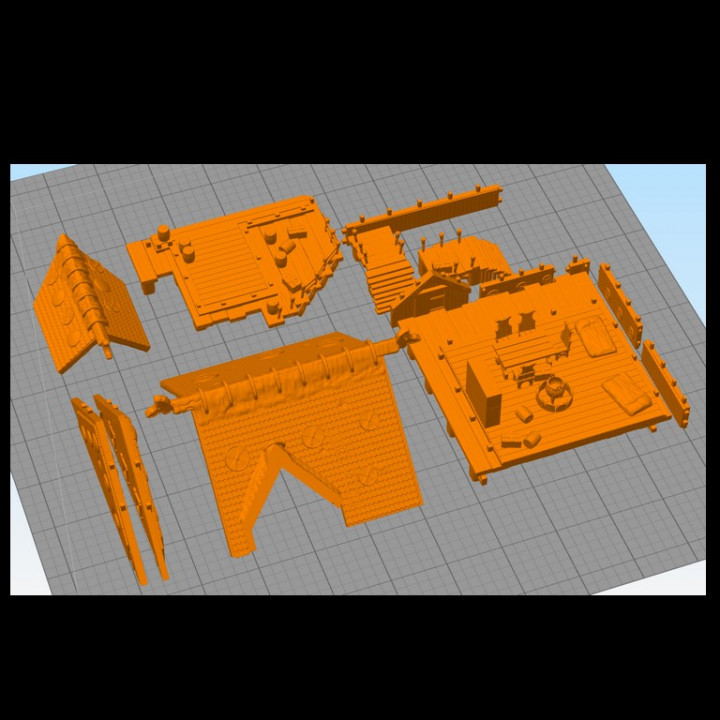 Viking harbour office - Alkemy Lord of Rings War of the Rose Warcrow Saga 28mm 15mm