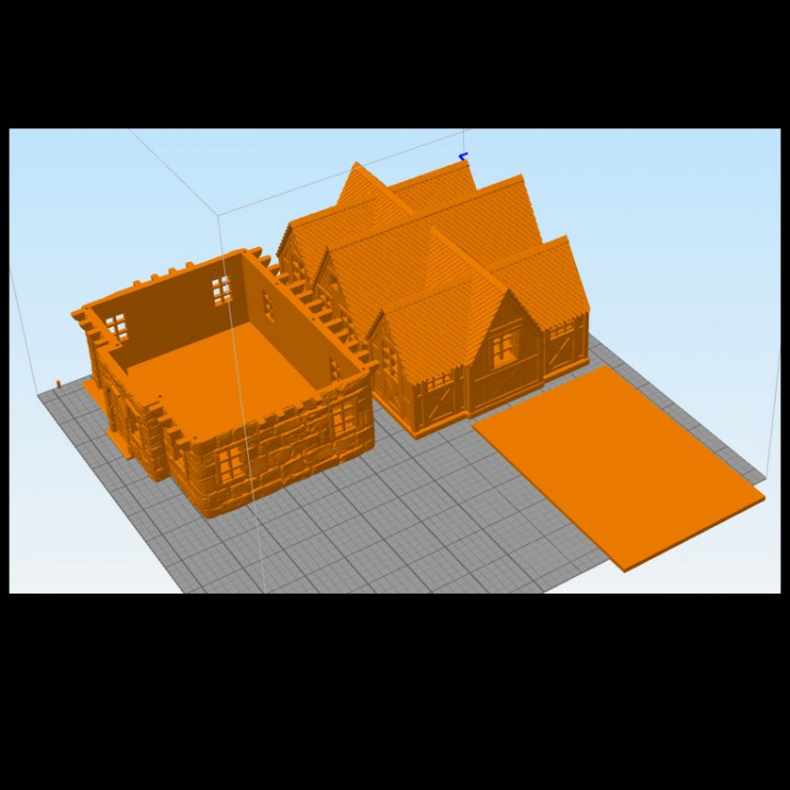 Medieval stone house 28 - Alkemy Lord of Rings War of the Rose Warcrow Saga 28mm 15mm