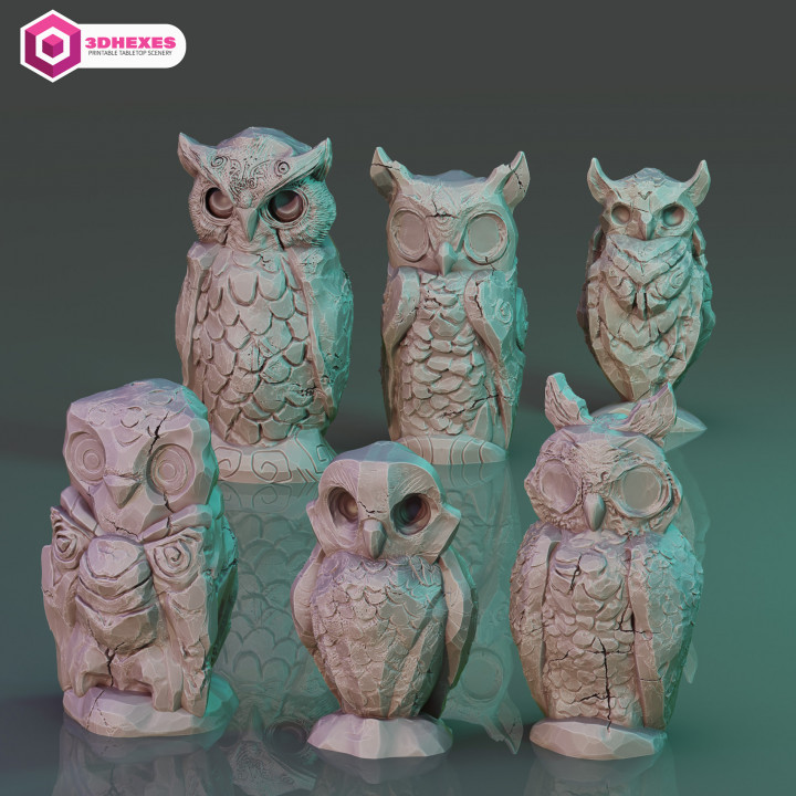 Primal Totems - Owl Statues image