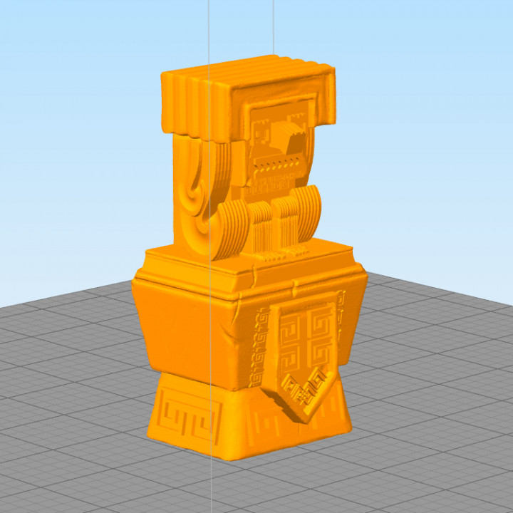 Mesoamerican totem 1 - Maya Aztec Cuetzpal Seraphon Lizardmen Medieval Ancient Cusco