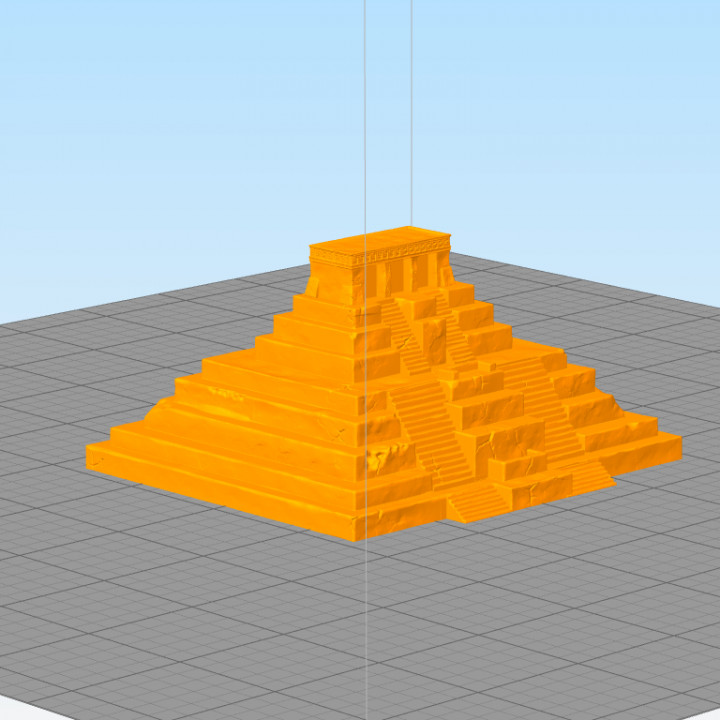 Large mesoamerican pyramid with stairways 1 - Maya Aztec Cuetzpal Seraphon Lizardmen Medieval Ancient Cusco