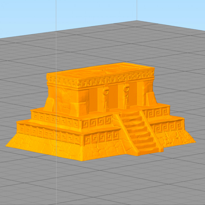 Mesoamerican palace with stairs 13 - Maya Aztec Cuetzpal Seraphon Lizardmen Medieval Ancient Cusco