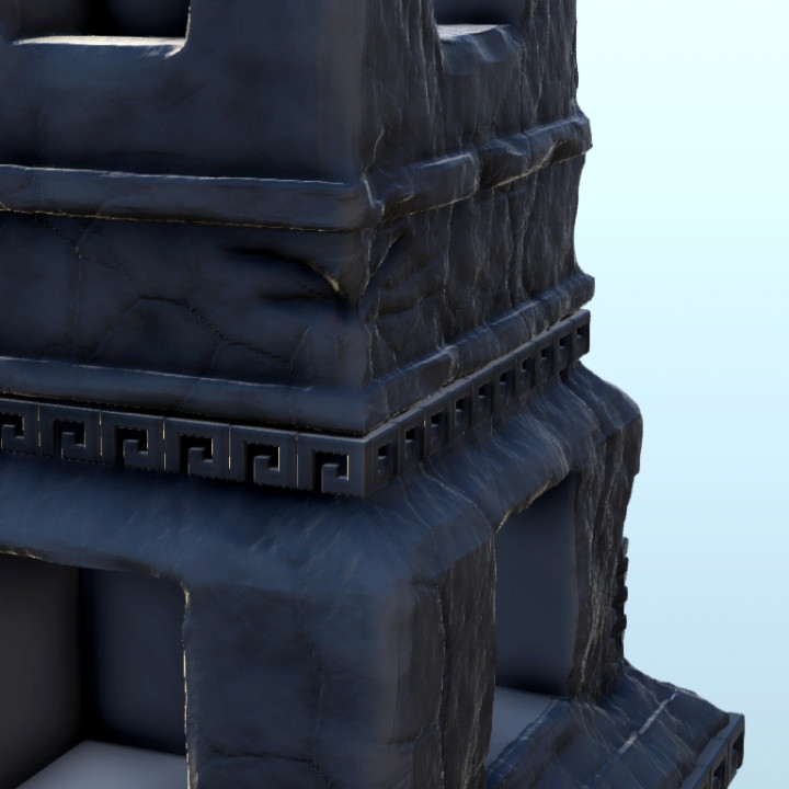 Mesoamerican tower with stairs 34 - Maya Aztec Cuetzpal Seraphon Lizardmen Medieval Ancient Cusco