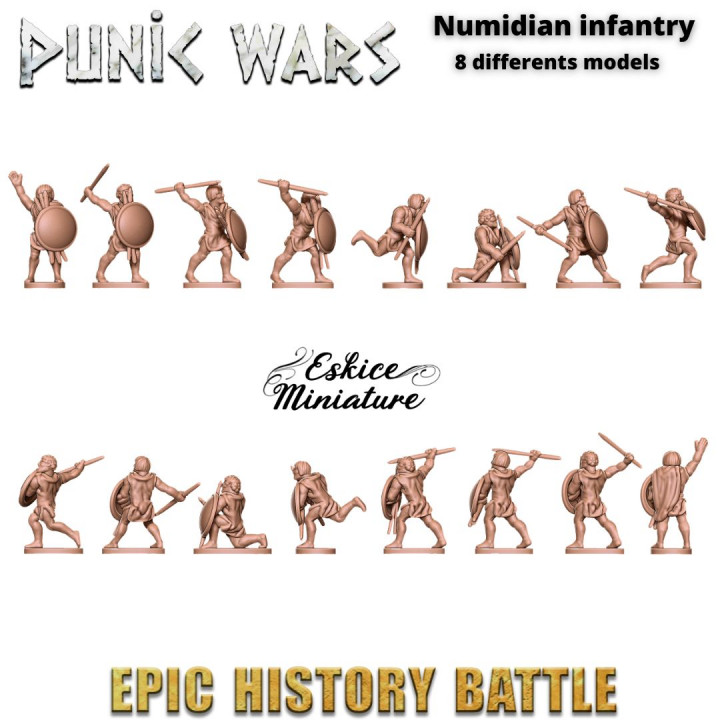 Numidian Infantry - 15mm for Epic History Battle image