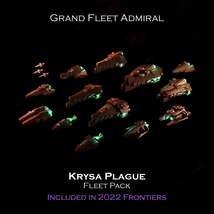 SCI-FI Ships Fleet Pack Frontiers - Krysa Plague - Presupported image
