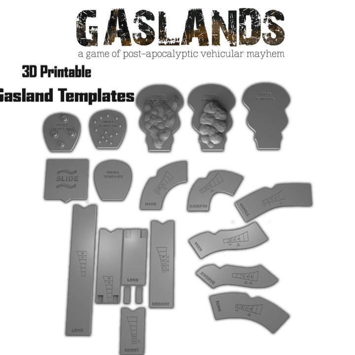 Gaslands Templates - 3D Printable