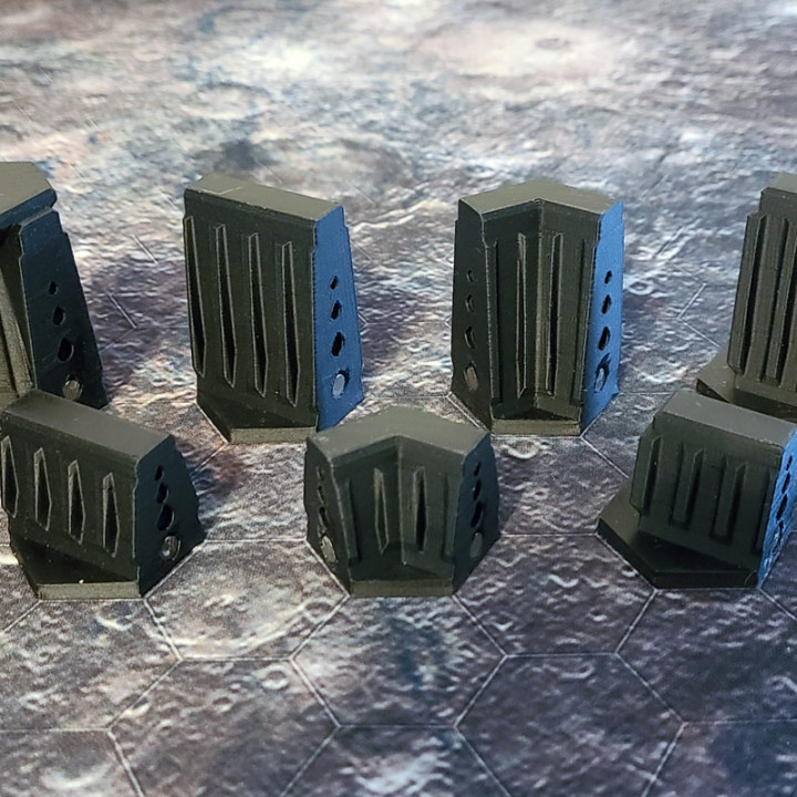 Magnetic hex walls/towers terrain - By PunyKaiju image