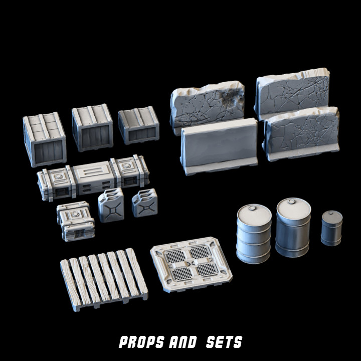 3D Printable Drones + props set at 32mm and One 100mm(Drone) by Extra Guy