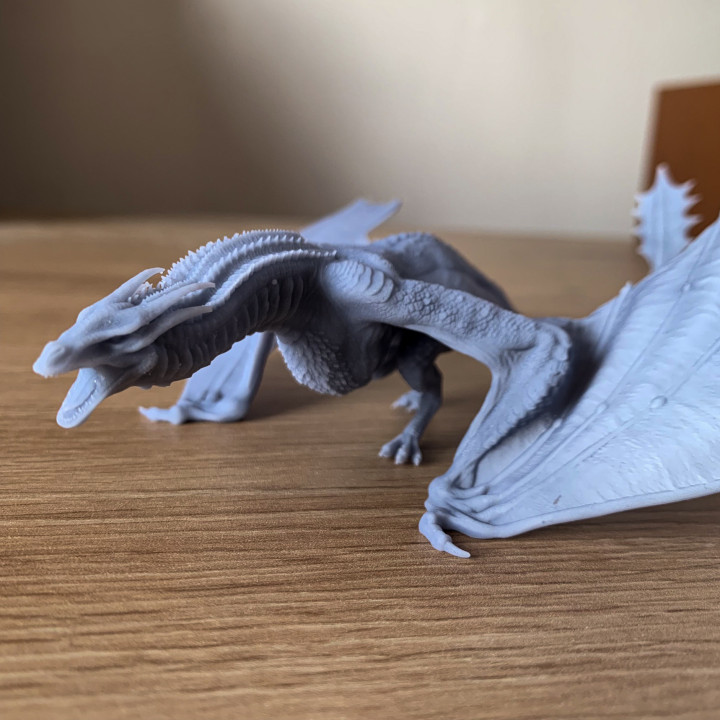 Syrax dragon fan art - pre supported - FREE model Free 3D print model image