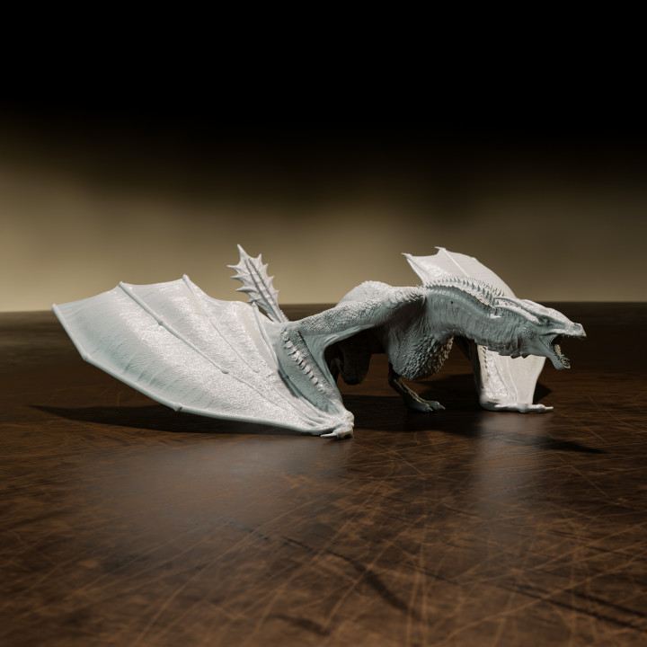Syrax dragon fan art - pre supported - FREE model Free 3D print model image