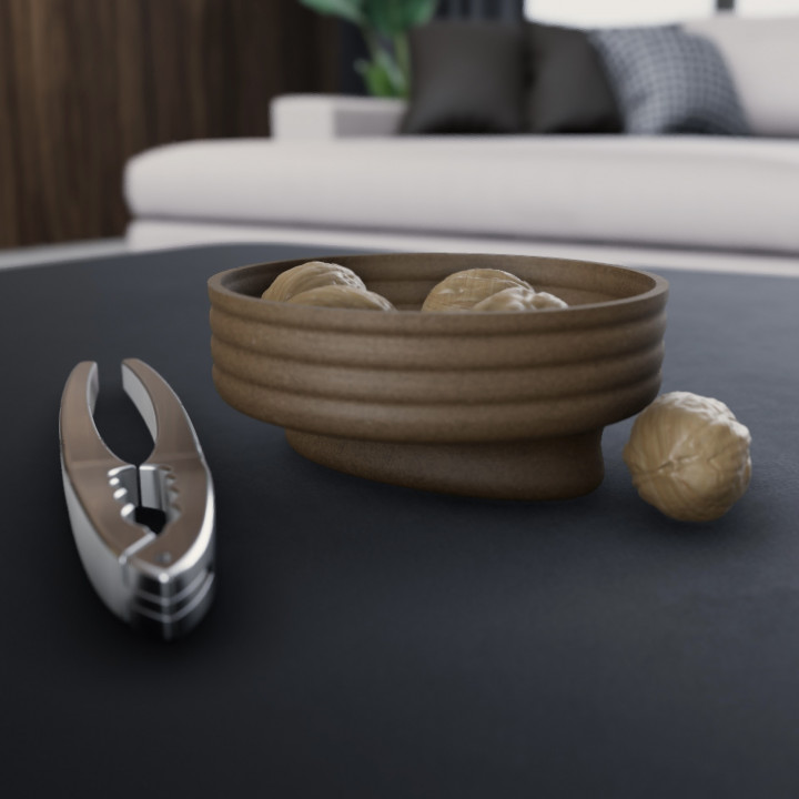 WOODEN NUTS BOWL