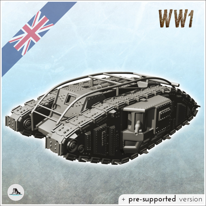 Mark I Male tank - Modern WW1 UK Great Britain First World War British Somme image