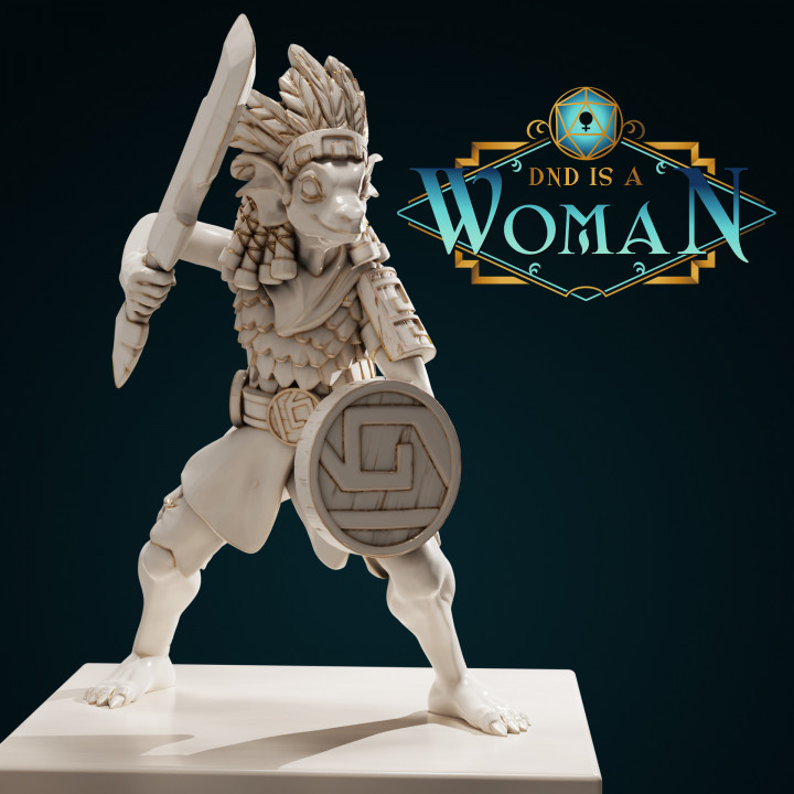 Lizardfolk Paladin - Sershaea - 28/32mm and 75mm