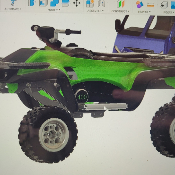 3D Printable CGRC 400 ATV Chassis and Body set for Axial