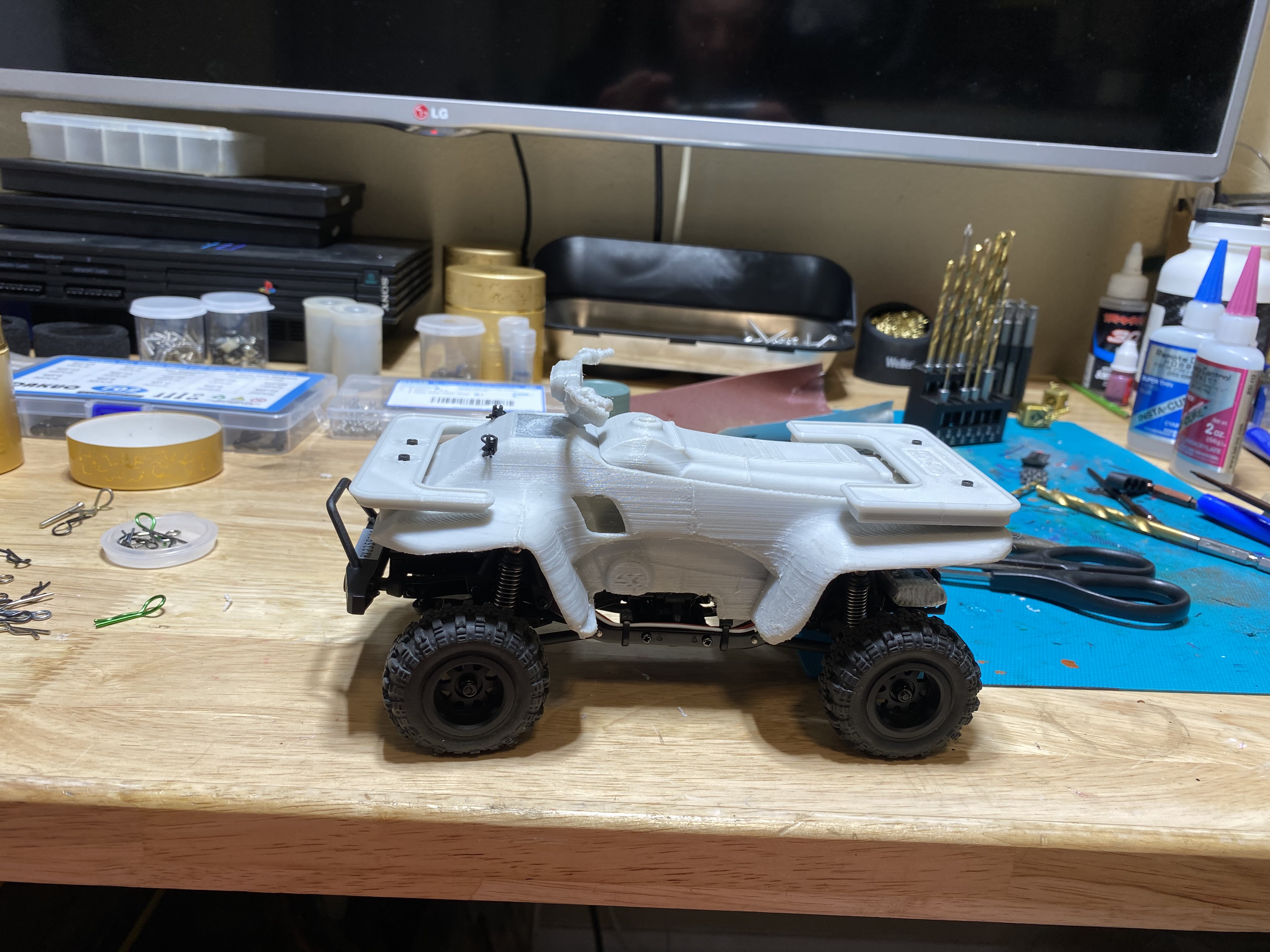 3D Printable CGRC 400 ATV Chassis and Body set for Axial