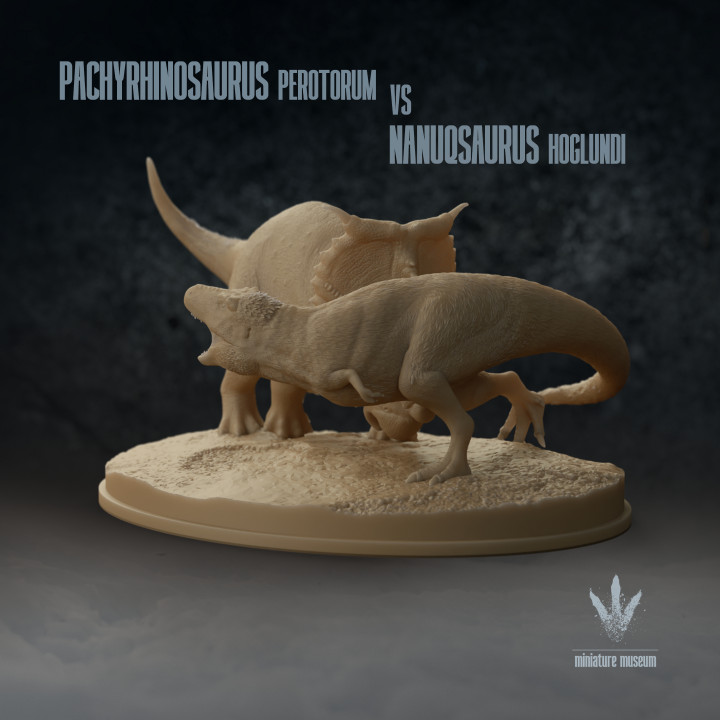Pachyrhinosaurus perotorum vs Nanuqsaurus hoglundi : An Icy Battle image