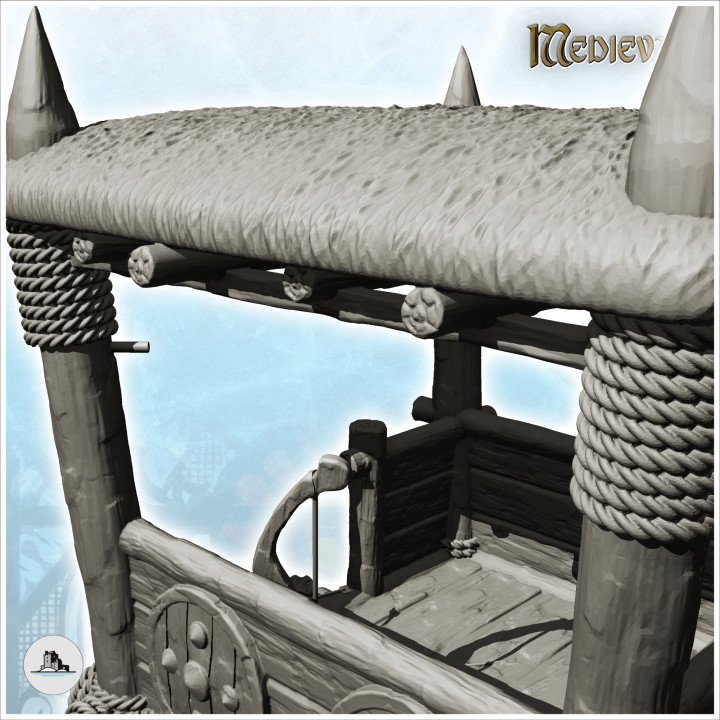 Outpost on wooden logs (1) - DnD Wargaming Medieval War of the Rose Saga