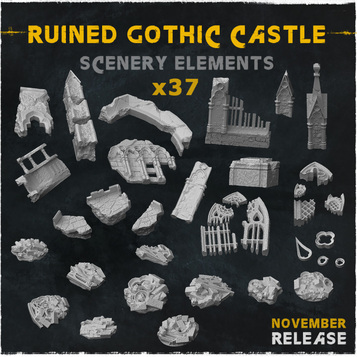Ruined Gothic Castle - Scenery Elements image