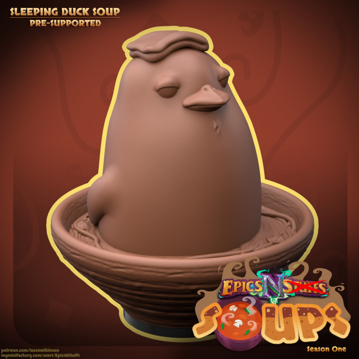 Sleeping Duck Soup Miniature - pre-supported image