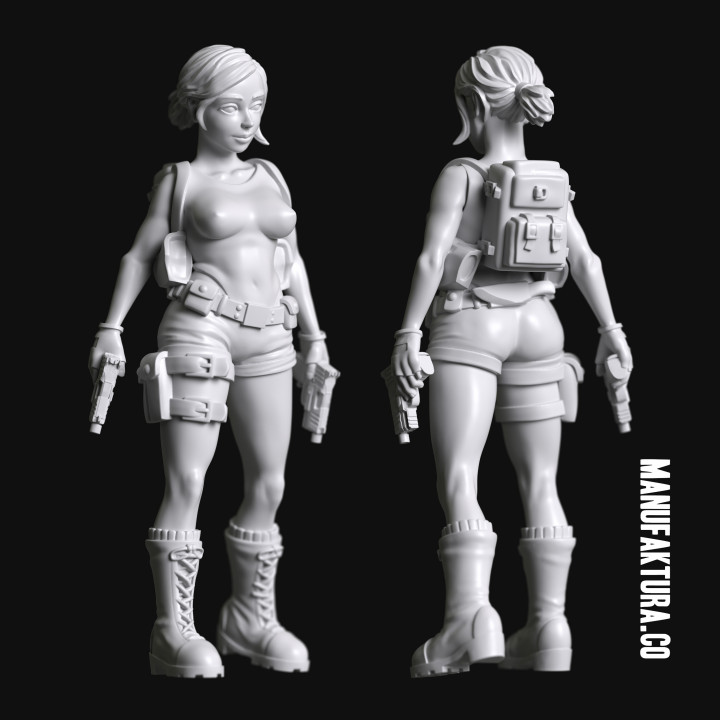 Pop Series 02a - Sexy Tomb Explorer in Shorts