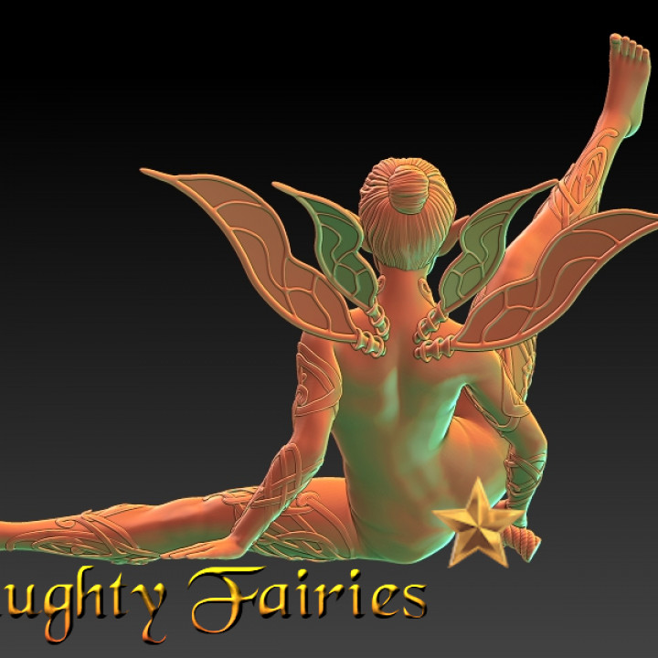 Naughty fairies - Elle - erotic miniature 75 mm scale image