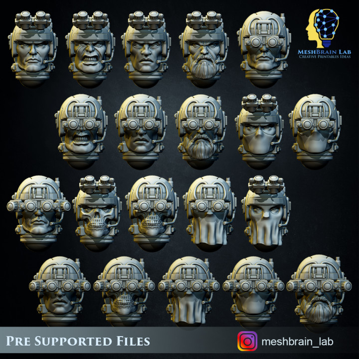 Imperial Marines Scout Heads x 20