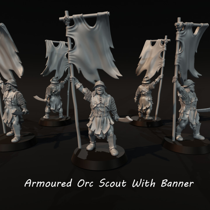 Armoured Orc Scout with Banner image