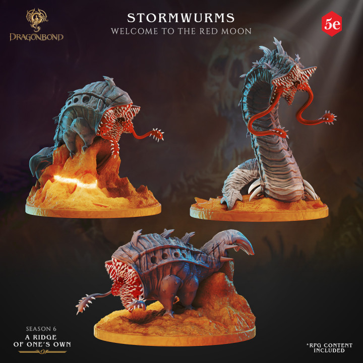 Dragonbong Tribes Young Stormwurms (2 poses) image