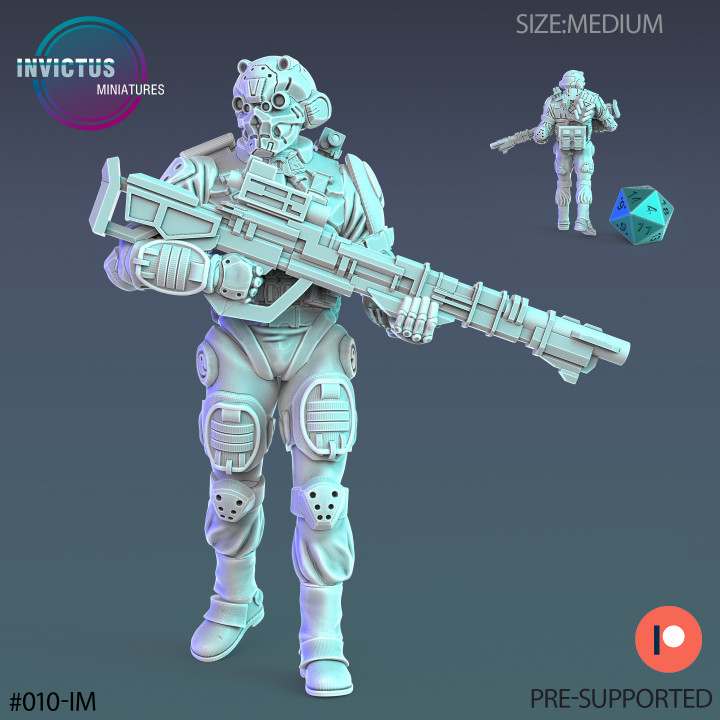 Night Vision Infantry Rifle / Space Soldier / Cyberpunk Warrior / Invasion Army / Trooper Attack / Sci-Fi Encounter