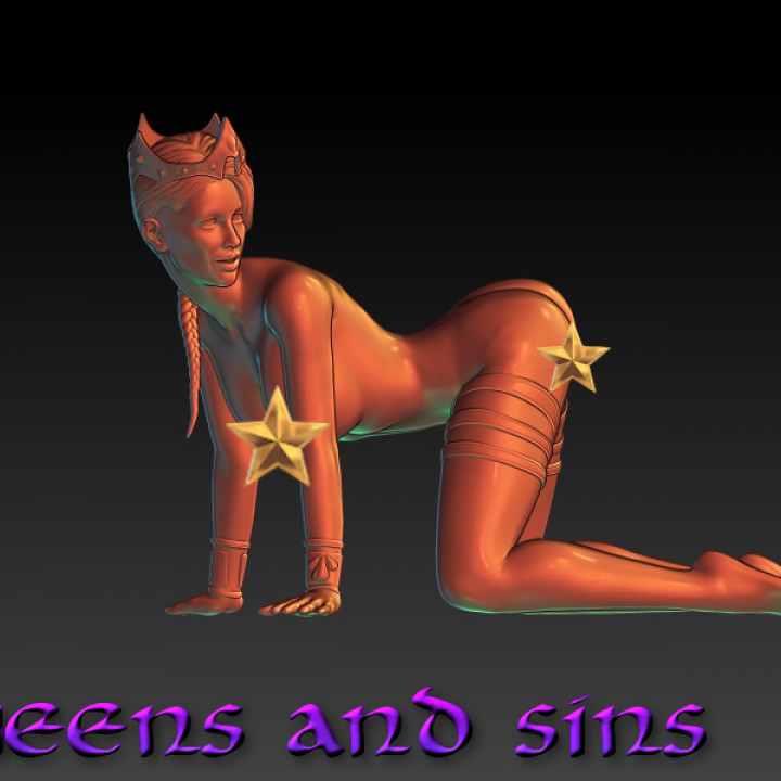 Queens & sins - Queen Amalia- erotic miniature 75 mm scale image