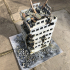 Destroyed modern appartment block 2 - WW3 Cold War miniatures Scenery 28mm 15mm 20mm print image