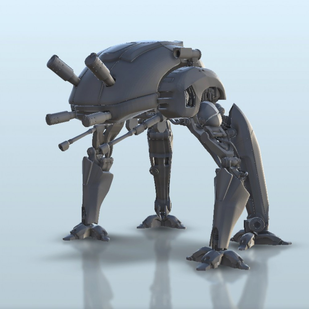 3D Printable Robot Bot 4000 - Future Sci-Fi SF Post apocalyptic Tabletop  Scifi by Hartolia Miniatures, image size:1000x1000