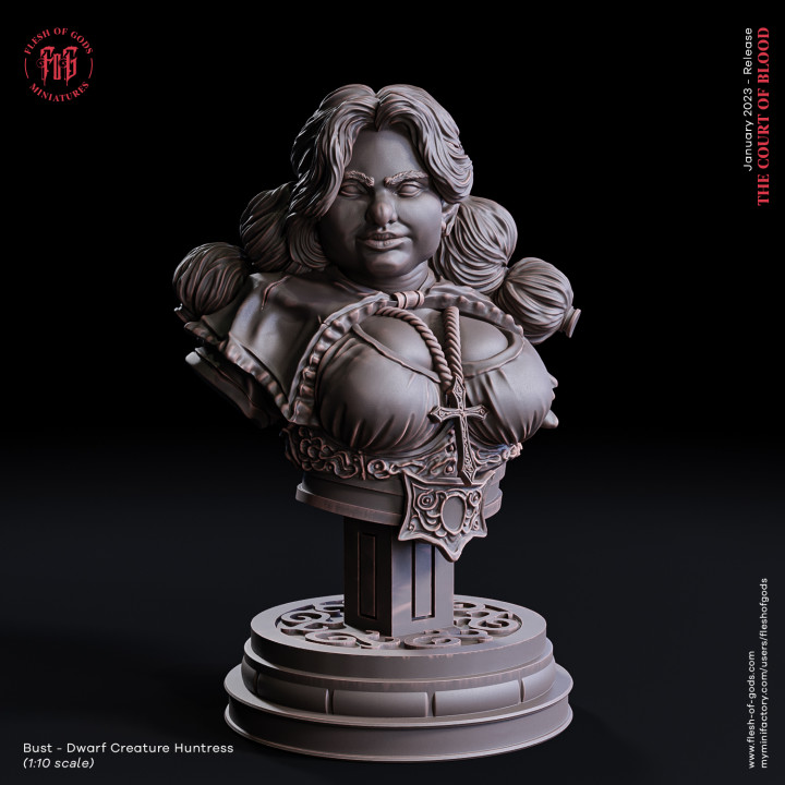 Dwarf Creature Huntress - Bust image