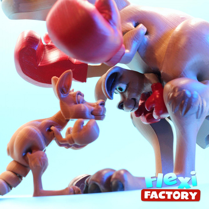 3D Printable Flexi Factory Kangaroo with 3MF File Included! by