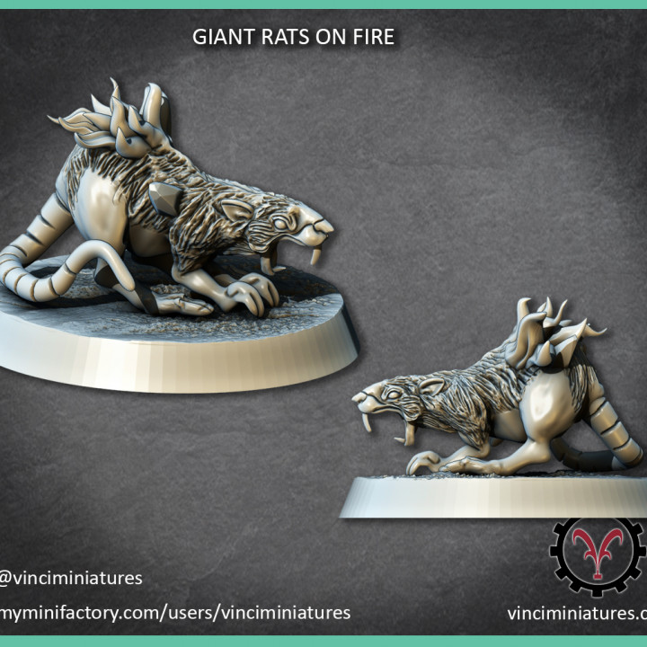 GIANT RATS ON FIRE