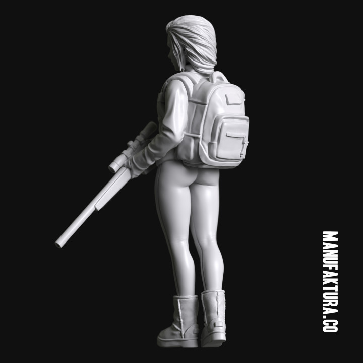 Strife Series 02a - Cute Post-Apocalyptic Survivor Girl with Sniper Rifle image