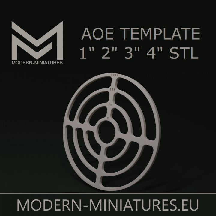 AOE Template 1", 2", 3", 4"