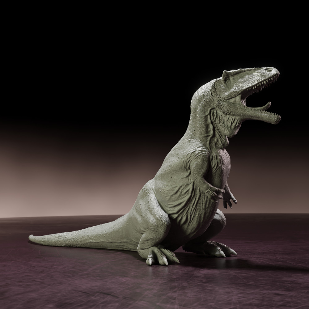 3D Printable Carcharadontosaurus jawn - pre-supported dinosaur by Dino and  Dog, image size:1000x1000